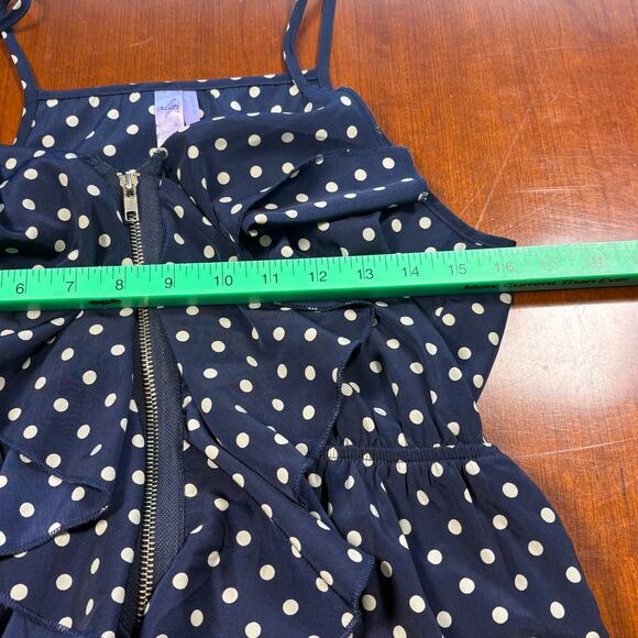 Alya Navy and White Polka Dress - Size Medium - Picture 3 of 6